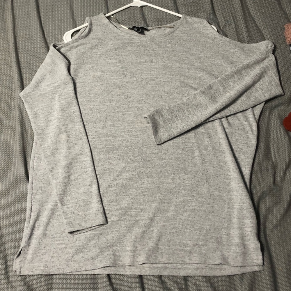 Cut out shoulder sweater
